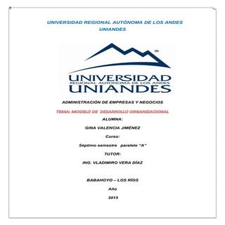 Modelo de Desarrollo organizacional