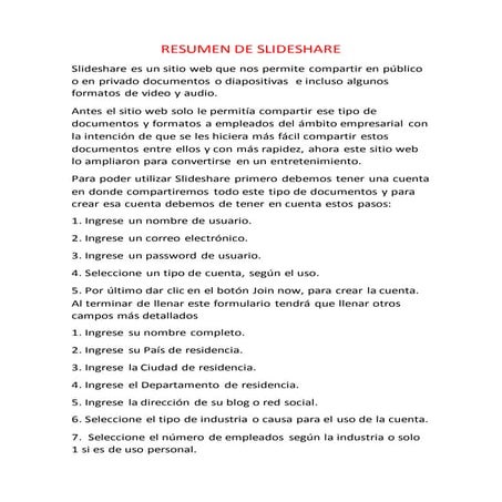 Resumen de slideshare