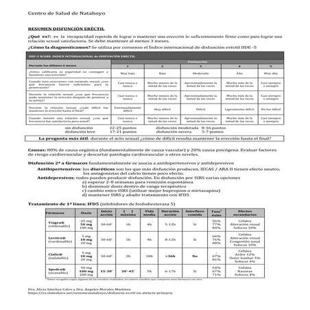 Cuestionario disfuncion erectil - IIEF-5, en Español | PDF