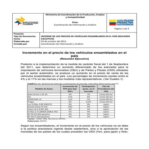 Resumen ejecutivo informe vehículos mcpec