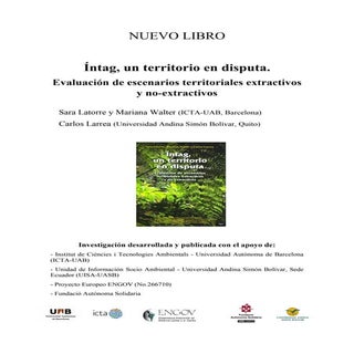 Libro "Íntag, un territorio en disp...