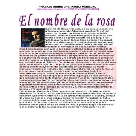 Resumen el nombre de la rosa alba