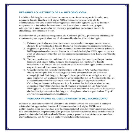 Resumen historia de la microbiologia