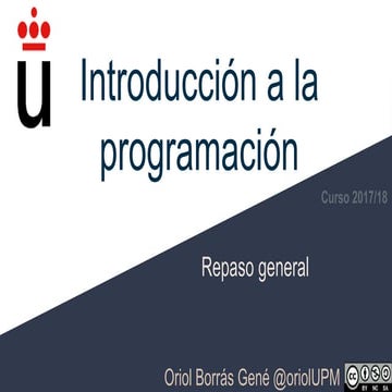 Resumen asignatura de Introducción a la Programación