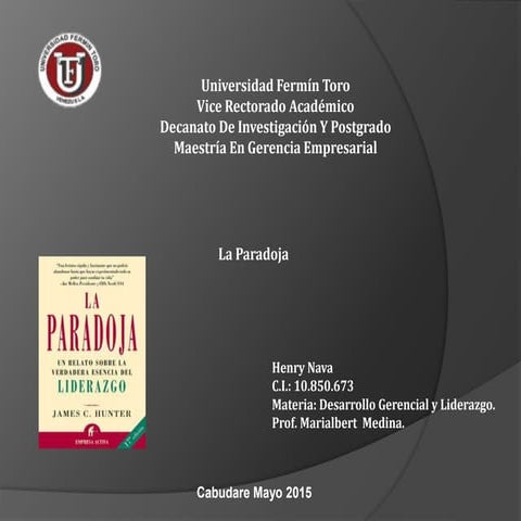 Resumen la paradoja HN