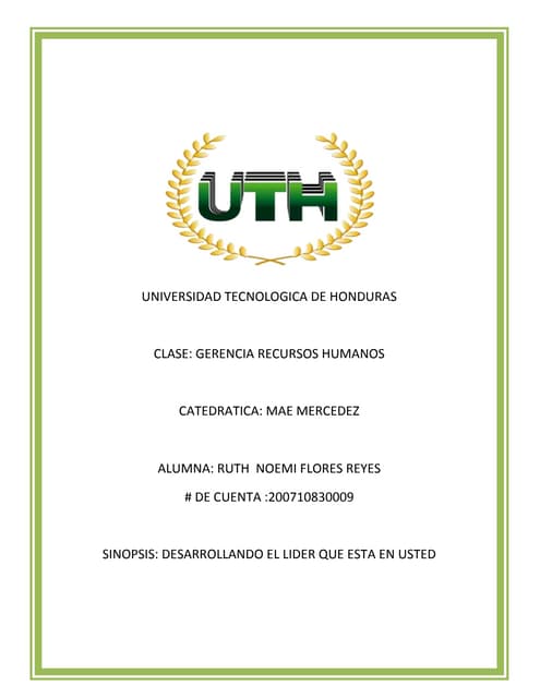 Resumen libro desarrolle el lider q...