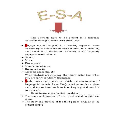 How to describe learning and teaching 