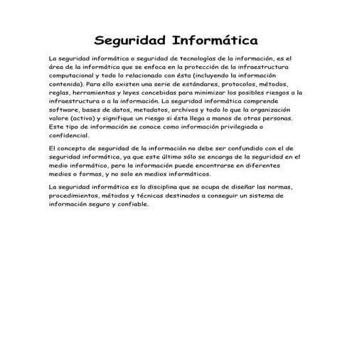 Resumen seguridad informática