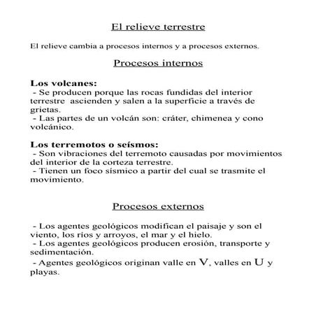 El Relieve Terrestre