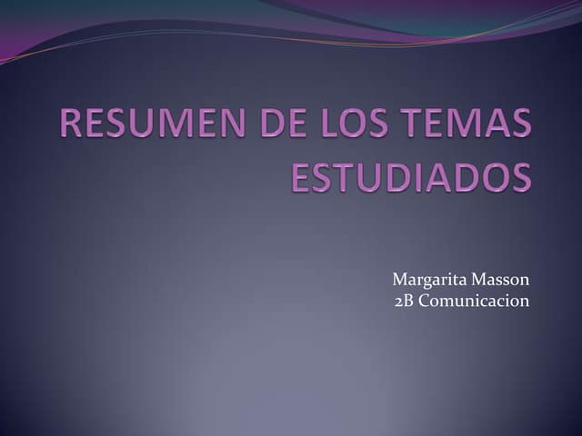 Resumen Temas Estudiados #1