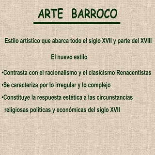 Resumen todo barroco 2º eso