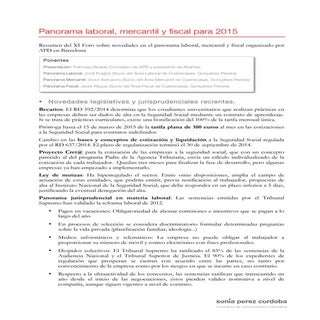 Resumen XI Foro APD Panorama 2015