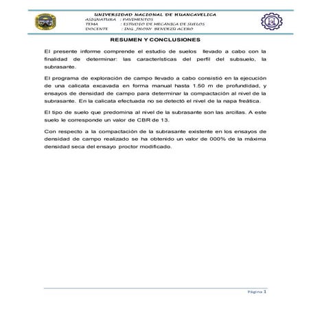 Resumen y conclusiones pavimentos