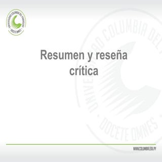 Resumen y reseña crítica