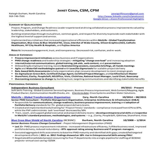 Resume of janet conn 6