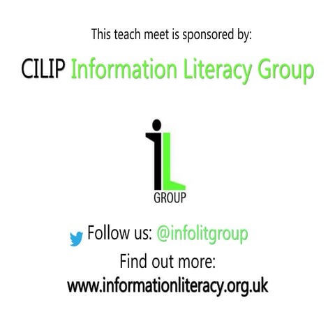 University of Hertfordshire - Resume of slides from Library Teach Meet June 2014