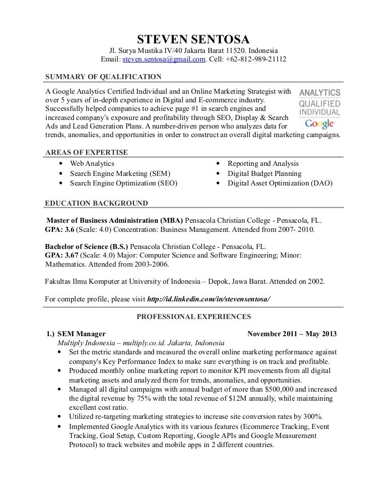 ppc specialist resume under fontanacountryinn com ppc specialist resume