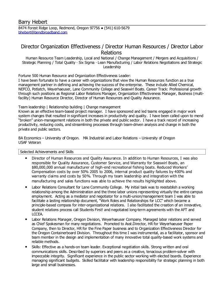 hr director resume human resources consultant resume