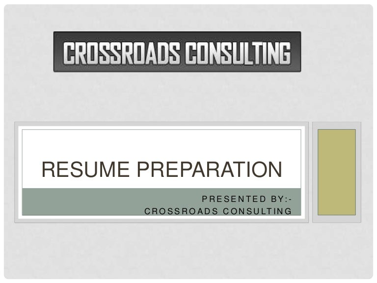 Resume preparation service