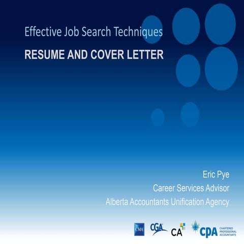 Resume & Cover Letter Presentation