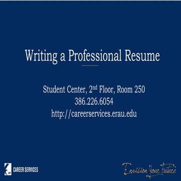 Writing a Professional Resume