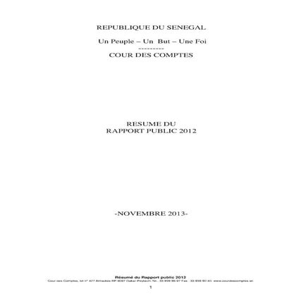 Resume rapport public_2012 | PDF