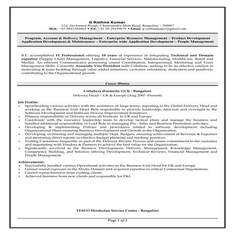 Resume   Rathna Kumar