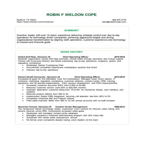 Resume - Whitney Romito-Mason mgr (1) | PDF
