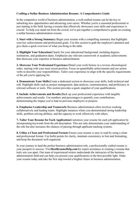 Good Things To Put On A Resume - Resumesampleforbusinessadministration 240218133107 Dcfb3199 Thumbnail 