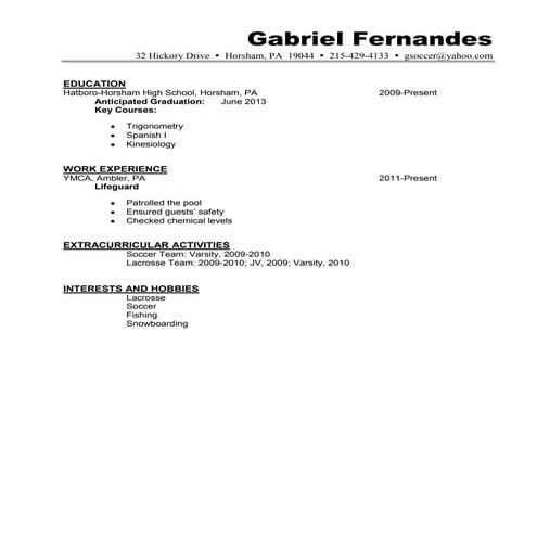 Resume Gabe Fernandes