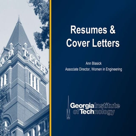 Resumes and cover letters