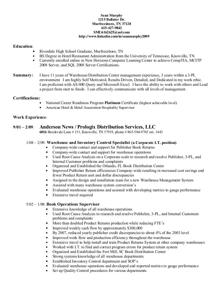 Resume Sean Murphy