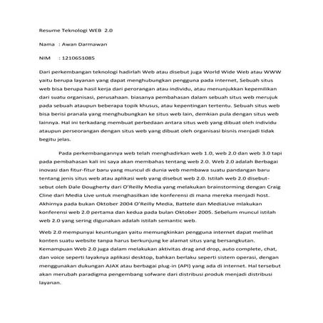 Resume teknologi web  2