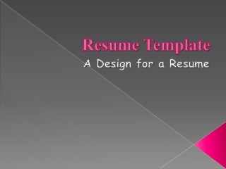 resume template