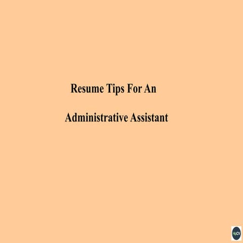 Administrative assistant job description | PPTX