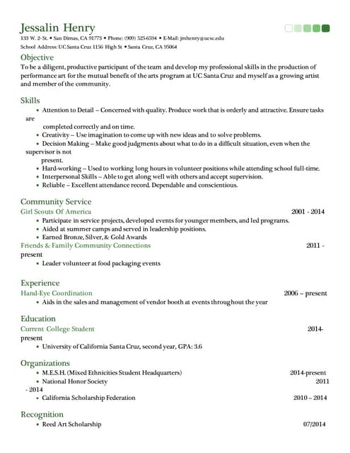 usher resume