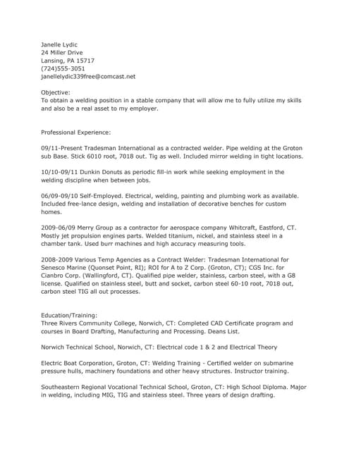 Welder Resume welder resume1 welder resume2 welder resume3 Robert Kerr Welder Resume Welder Resume welder resume sample welder resume examples Robert Kerr Welder Resume