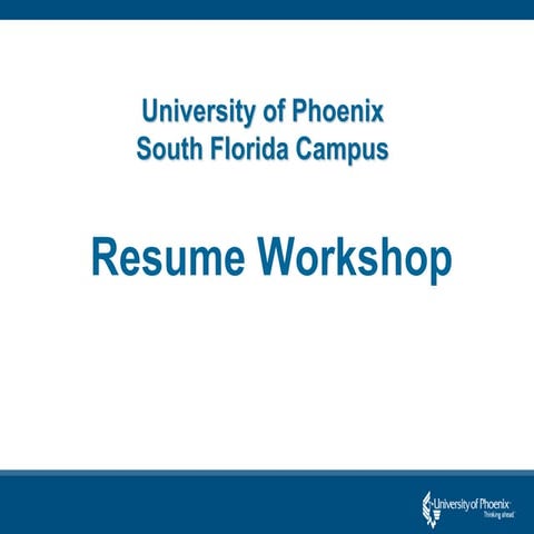 Resume Workshop
