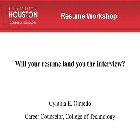 Will your resume land you the Interview?