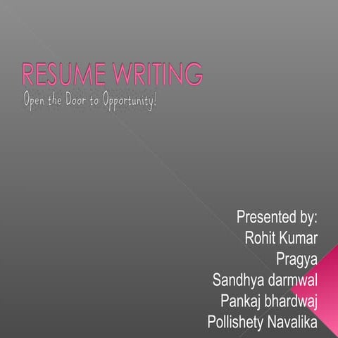 Resume writing