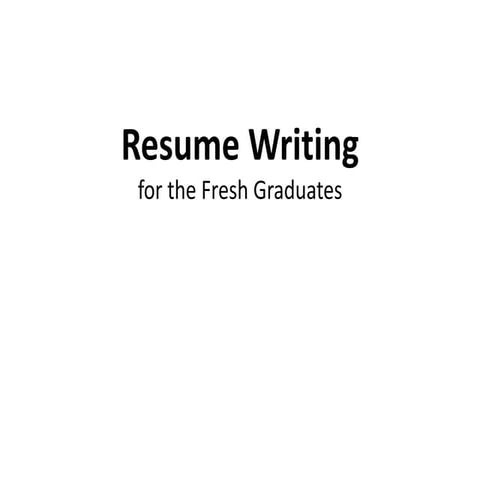 Resume  writing for all graduates, for freshers and experiences who were upload their resumes in online platform