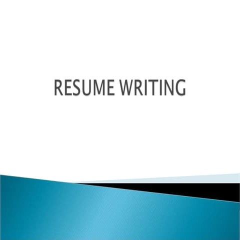 Resume writing FULL ETC