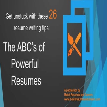 Resume writing tips a z