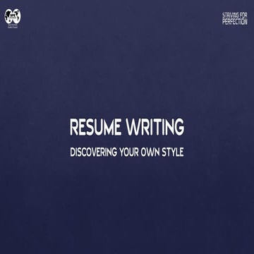 Resume writing workshop
