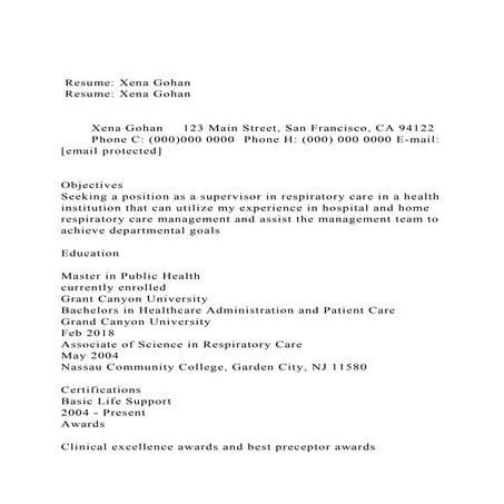  Resume Xena Gohan Resume Xena GohanXena Gohan123 Ma.docx