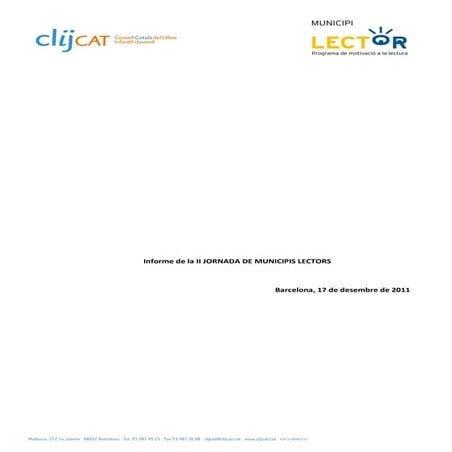 Resum II jornada municipi lector 2011