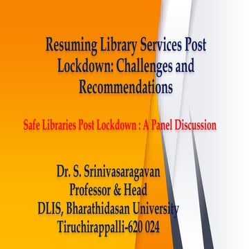 Resuming Library Services Post Lockdown Challenges and Recommendations.ppt