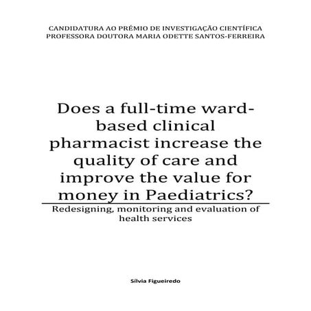 Participação na 1ª Edição do Prémio de Investigação Científica Professora Dou...