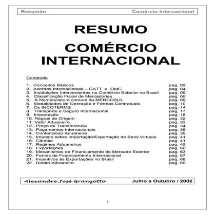 Resumo com-comercio internacional