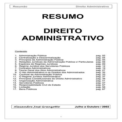 Resumo   direito administrativo